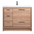 CBI 42 Inch Modern Bathroom Vanity, Red Oak