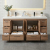 Enna 84" Free Standing Bath Vanity with Double Sink, Red Oak