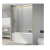 Signature Sliding Tub Door, W60"x H64", Brushed Gold, 3/8" thick Clear Glass