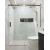 Signature Sliding Shower Door, W60" x H76", Brushed Gold, 3/8"-thick Clear Glass