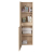 Modern White Oak linen cabinet with reversible soft-close doors