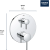 Grohe 294272430 TIMELESS PRESSURE BALANCE VALVE TRIM WITH 3-WAY DIVERTER WITH CARTRIDGE Matte Black
