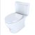 TOTO Nexus Two-Piece Elongated 1.28 GPF Universal Height Toilet with CEFIONTECT and SS124 SoftClose Seat, WASHLET+ Ready, Cotton White