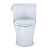 TOTO Nexus Two-Piece Elongated 1.28 GPF Universal Height Toilet with CEFIONTECT and SS124 SoftClose Seat, WASHLET+ Ready, Cotton White