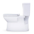 Toto MS472124CEFG#01 Glaston 1.28 GPF Two-Piece Elongated Universal Height Toilet with CEFIONTECT and SS124 SoftClose  Seat in Cotton White