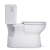 Toto MS472124CEFG#01 Glaston 1.28 GPF Two-Piece Elongated Universal Height Toilet with CEFIONTECT and SS124 SoftClose  Seat in Cotton White
