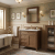 James Martin Brittany 36" Single Vanity, Pecan with 3 CM Ethereal Noctis Silestone Top