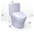 TOTO Aquia IV 0.9 / 1.28 GPF Dual Flush Two Piece Elongated Chair Height Toilet with Washlet+ S7A Auto Open / Flush Bidet Seat and Push Button Flush