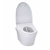 TOTO AP Wall-Hung 0.9 / 1.28 GPF Dual Flush Elongated Chair Height Toilet with Washlet+ S7 Bidet Seat in Cotton White, Duo-Fit Tank System, and Matte Silver Push Plate Flush