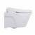 TOTO AP Wall-Hung 0.9 / 1.28 GPF Dual Flush Elongated Chair Height Toilet with Washlet+ S7 Bidet Seat in Cotton White, Duo-Fit Tank System, and Matte Silver Push Plate Flush