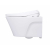TOTO AP Wall-Hung 0.9 / 1.28 GPF Dual Flush Elongated Chair Height Toilet with Washlet+ S7 Bidet Seat in Cotton White, Duo-Fit Tank System, and Matte Silver Push Plate Flush