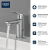 Grohe Lineare 1.2 GPM Single Hole Bathroom Faucet with StarLight, SilkMove, EcoJoy, and QuickFix Technologies - Includes Pop-Up Drain Assembly , Brushed Cool Sunrise