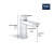 Grohe Eurocube 1.2 GPM Single Hole Bathroom Faucet with SilkMove, StarLight, EcoJoy, and QuickFix Technologies - Includes Drain Assembly
