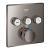 Grohe Grohtherm Three Function Thermostatic Valve Trim Only with Four Knob / Push Button Handles, Integrated Diverter, and Volume Control - Less Rough In