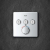 Grohe Grohtherm Three Function Thermostatic Valve Trim Only with Four Knob / Push Button Handles, Integrated Diverter, and Volume Control - Less Rough In