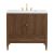 James Martin Vanities Myrrin 36" Single Basin Wood Vanity Set with 3cm White Zeus Silestone Quartz Vanity Top, Rectangular Sink and Electrical Outlet - 8" Faucet Centers