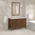 Includes Eternal Jasmine Pearl quartz vanity top and rectangular sink (may not be pictured on main image)

Included Components:

Covered under James Martin Vanities' 1 year limited warranty
Ash, poplar and walnut vanity cabinet with 1 door, 6 drawers and 1 shelf
Silestone quartz vanity top with 1 rectangular porcelain sink
Cabinet Features:

Constructed with a solid wood frame and plywood panels
One 120-volt UL rated electric outlet with USB ports and bamboo organizer included
Includes one soft-close door that opens to an interior shelf and three full-extension drawers that feature soft-close undermount glides
Toggle style door pulls
The drawer boxes feature English dovetail joinery, and an brushed aluminum laminate drawer liners for easy cleaning
Includes one removable bamboo drawer organizer
Cabinets are sealed with a premium finish for superior moisture and UV resistance
Vanity Top Features:

Vanity set includes a 3cm eased edge Eternal Jasmine Pearl quartz Silestone quartz top
Includes a white porcelain rectangular undermount sink that ships separately and mounting brackets for easy installation
Top is pre-drilled for 8" widespread faucet
Faucet not included
Quartz vanity tops are curated from a 95 percent blend of ground natural quartz with 5 percent polymer resin to create an ultra-durable and low maintenance surface
Quartz requires no sealing and resists staining and corrosion from liquids, including most household cleaning products
Center drain location provides optimal draining capability
Equipped with an overflow to help prevent water overflow and spillage from occurring
Cabinet Specifications:

Cabinet Width: 48" (from left to right)
Cabinet Height: 34-1/16" (from top to bottom)
Cabinet Depth: 23-1/2" (from front to back)
Number of Doors: 1
Number of Drawers: 6
Number of Shelves: 1
Vanity Top Specifications:

Vanity Top Width: 48" (left edge to right edge)
Vanity Top Depth: 23-1/2" (front edge to back edge)
Vanity Top Thickness: 3 cm (1-3/16")
Number of Basins: 1
Number of Faucet Holes: 3
Faucet Centers: 8" (distance between the installation holes for the faucet handles)