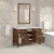 Includes Eternal Jasmine Pearl quartz vanity top and rectangular sink (may not be pictured on main image)

Included Components:

Covered under James Martin Vanities' 1 year limited warranty
Ash, poplar and walnut vanity cabinet with 1 door, 6 drawers and 1 shelf
Silestone quartz vanity top with 1 rectangular porcelain sink
Cabinet Features:

Constructed with a solid wood frame and plywood panels
One 120-volt UL rated electric outlet with USB ports and bamboo organizer included
Includes one soft-close door that opens to an interior shelf and three full-extension drawers that feature soft-close undermount glides
Toggle style door pulls
The drawer boxes feature English dovetail joinery, and an brushed aluminum laminate drawer liners for easy cleaning
Includes one removable bamboo drawer organizer
Cabinets are sealed with a premium finish for superior moisture and UV resistance
Vanity Top Features:

Vanity set includes a 3cm eased edge Eternal Jasmine Pearl quartz Silestone quartz top
Includes a white porcelain rectangular undermount sink that ships separately and mounting brackets for easy installation
Top is pre-drilled for 8" widespread faucet
Faucet not included
Quartz vanity tops are curated from a 95 percent blend of ground natural quartz with 5 percent polymer resin to create an ultra-durable and low maintenance surface
Quartz requires no sealing and resists staining and corrosion from liquids, including most household cleaning products
Center drain location provides optimal draining capability
Equipped with an overflow to help prevent water overflow and spillage from occurring
Cabinet Specifications:

Cabinet Width: 48" (from left to right)
Cabinet Height: 34-1/16" (from top to bottom)
Cabinet Depth: 23-1/2" (from front to back)
Number of Doors: 1
Number of Drawers: 6
Number of Shelves: 1
Vanity Top Specifications:

Vanity Top Width: 48" (left edge to right edge)
Vanity Top Depth: 23-1/2" (front edge to back edge)
Vanity Top Thickness: 3 cm (1-3/16")
Number of Basins: 1
Number of Faucet Holes: 3
Faucet Centers: 8" (distance between the installation holes for the faucet handles)
