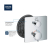 Grohe Grohtherm Thermostatic Valve Trim Only with Dual Lever Handles and Volume Control - Less Rough In 24111EN0