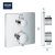 Grohe Grohtherm Thermostatic Valve Trim Only with Dual Lever Handles and Volume Control - Less Rough In 24111EN0