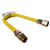 Yellow Polymer Coated Stainless Steel Tube 3/4" ID (1" OD) Connector with 3/4" MIP x 3/4" FIP Gas Flex Connector (24" Length x 3/4" ID)