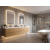Angela 83.4" Contemporary Double Wall Mounted Vanity, Natural Oak TN-AG2120-NO