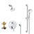Grohe Cosmopolitan Pressure Balanced Shower System with Shower Head, Hand Shower, Slide Bar, Shower Arm, Hose, and Valve Trim 29429000
