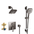 Grohe Eurocube Pressure Balanced Shower System with Shower Head, Hand Shower, Slide Bar, Shower Arm, and Valve Trim 29433A00