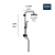 Grohe Retro-Fit 1.75 GPM Shower System with Single Function Rain Shower Head, Slide Bar, Multi Function Hand Shower, and 17-3/4" Swivel Shower Arm  26123GN1 
