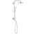 Grohe Retro-Fit 1.75 GPM Shower System with Single Function Rain Shower Head, Slide Bar, Multi Function Hand Shower, and 17-3/4" Swivel Shower Arm 26123001
