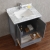 Vicent 60" Solid Wood Double Bathroom Vanity in Charcoal Grey HM-13001-60-WMSQ-CG