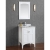 Martin 24" Solid Wood Single Bathroom Vanity in White HM-001-24-WMSQ-WT