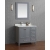 Vincent 36" Solid Wood Single Bathroom Vanity in Charcoal Grey HM-13001-36-WMSQ-CG