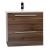 Nola 24.25" Wall-Mount Modern Bathroom Vanity Walnut TN-T600C-WN