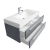 39.5" Wall-Mount Contemporary Bathroom Vanity Matte Metalic Grey TN-T1000-MG