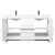 CBI Enna 59 Inch Modern Bathroom Vanity in White TN-LA1510-MW