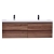 Angela 63" Wall-Mount Bathroom Double Vanity in Walnut TN-AG1600-WN