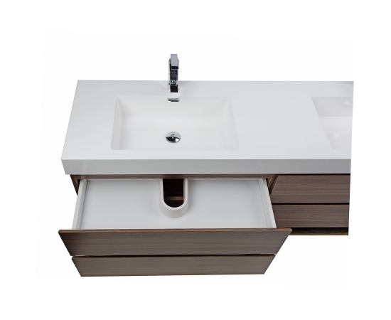 Buy Angela 71" Contemporary Double Wall Mounted Walnut TN-AG1810-WN on ConceptBaths.com , FREE SHIPPING