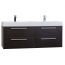 54" Modern Double-sink Vanity Set with Drawers - Espresso TN-B1380-WG