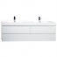 Angela 71" Wall Mounted Double Bathroom Vanity Glossy White TN-AG1810-HGW
