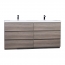 CBI Edison 70.8 Inch Double Modern Bathroom Vanity Maple Grey TN-ED1800D-MPG