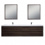 Angela 83.4" Contemporary Double Wall Mounted Bathroom Vanity, Grey Oak TN-AG2120-GO