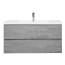 Angela 42 Inch Wall-Mount Bathroom Vanity, Cement GreyAngela 42 Inch Wall-Mount Bathroom Vanity, Cement Grey
