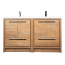 Enna 60" Free Standing Bath Vanity with Double Sink, Natural Oak