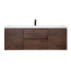 Angela 60" Wall Mounted Modern Single Vanity,  Rosewood