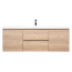 Angela 60" Wall Mounted Modern Single Vanity,  Rd Oak
