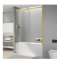 Signature Sliding Tub Door, W60"x H64", Brushed Gold, 3/8" thick Clear Glass