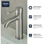 Grohe 23592GNA ESSENCE Single Hole Single-Handle S-Size Bathroom Faucet, 1.2 GPM (4.5 L/min) Brushed Cool SunriseGrohe 23592GNA ESSENCE Single Hole Single-Handle S-Size Bathroom Faucet, 1.2 GPM (4.5 L/min) Brushed Cool Sunrise