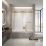 Sorene Frameless Double Sliding Bathtub Door, W60" x H66", Satin Gold, 3/8" Ultra Clear Low Iron Glass,Soft Closing