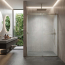 Scalar Semi-Frameless Double Sliding Shower Door, W60" x H76", Ultra Clear Low Iron Glass, Brushed Nickel